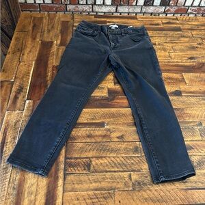 Good American Black Straight Leg Jeans
